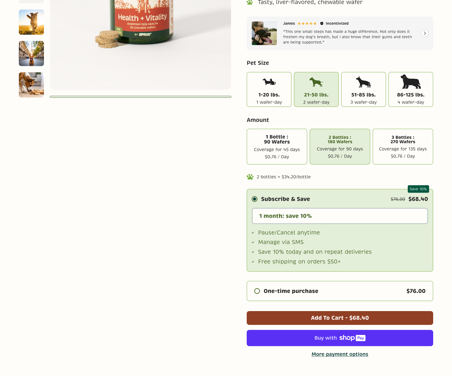 Desktop Product Page