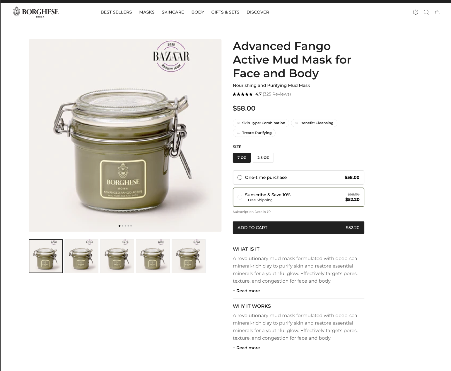 Product Detail Page — Desktop